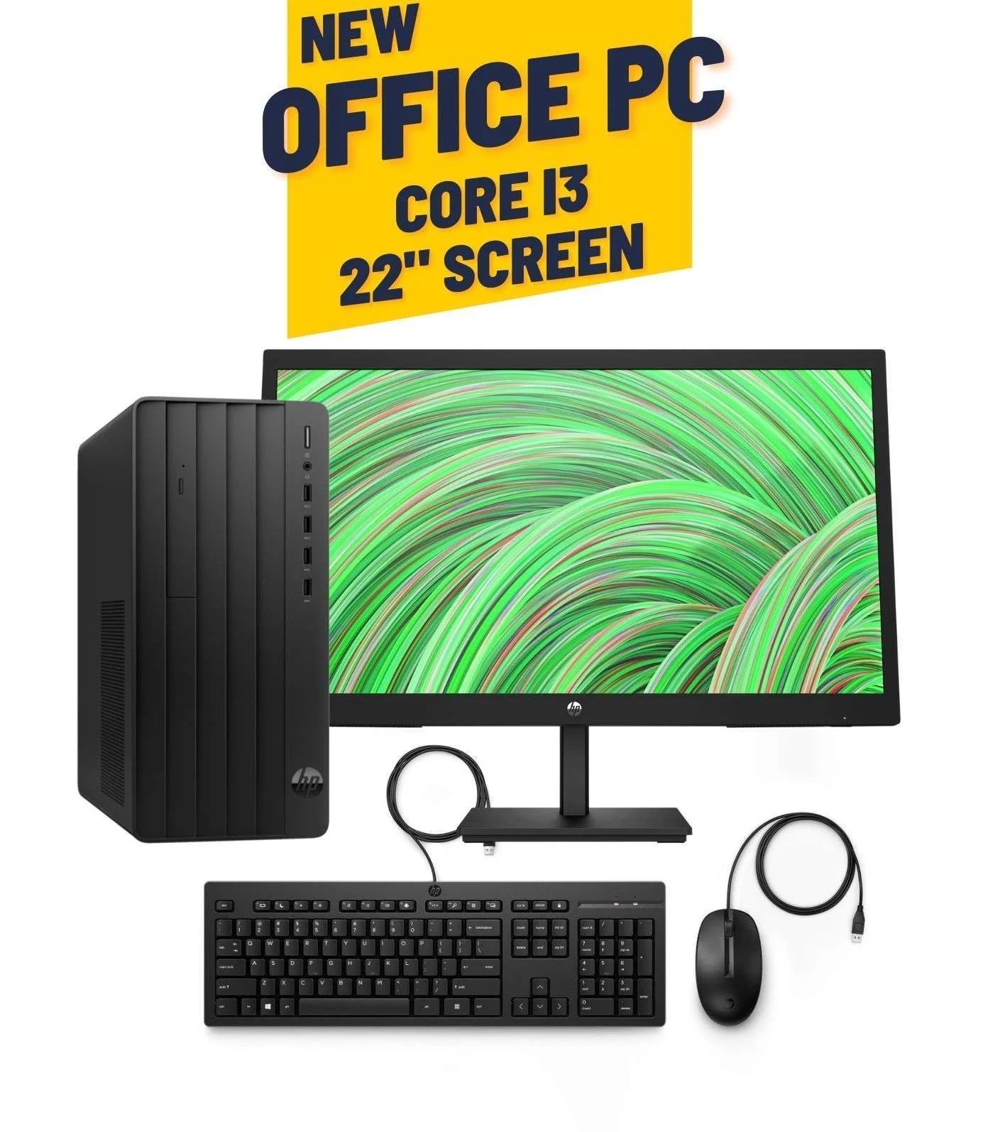 HP Pro Tower 290 G9 Desktop PC Bundle intel i3 12100 Cpu, 4GB RAM, 1TB