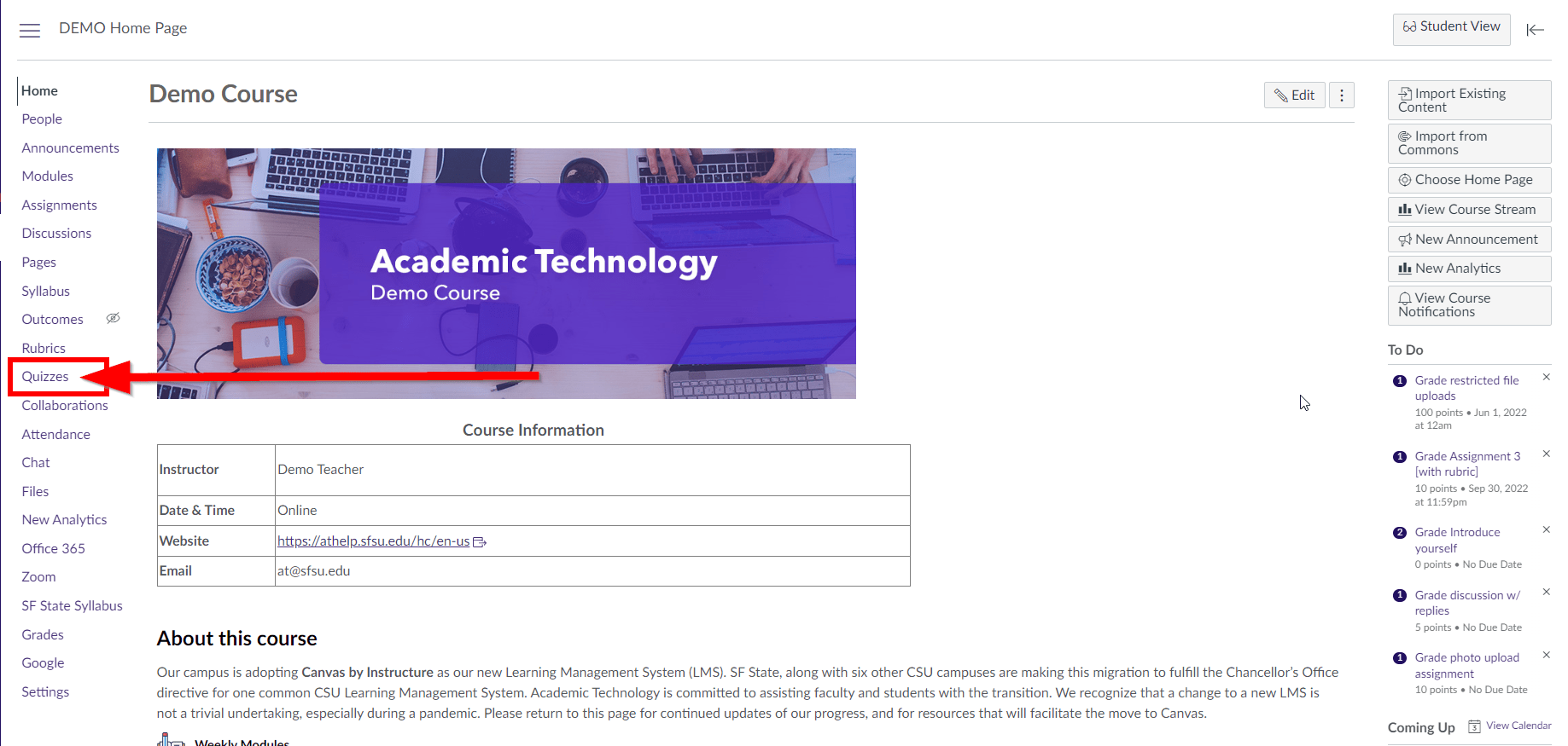 Creating a Quiz in Canvas Academic Technology Help Center