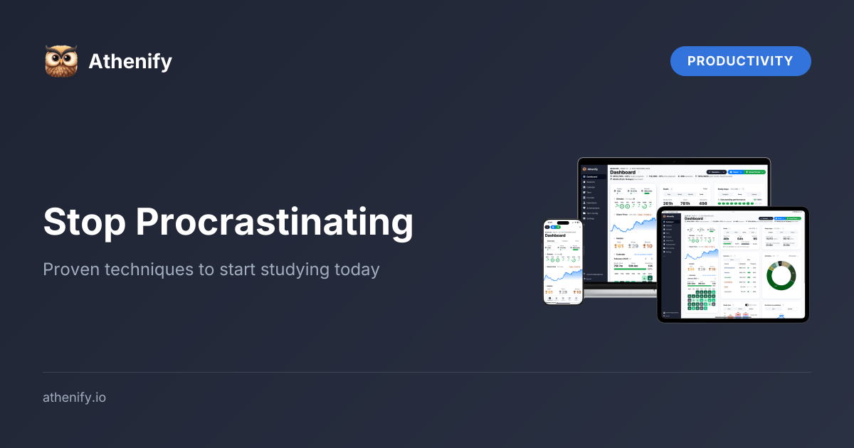 Stop Procrastinating Proven Techniques To Start Studying Athenify