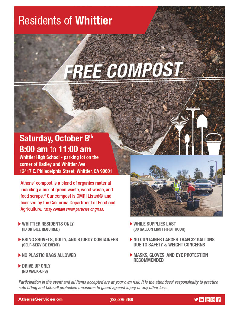 Whittier Free Compost Athens Services