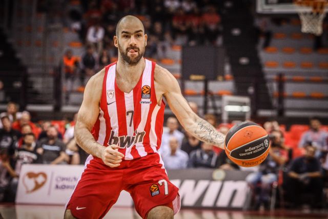 Spanoulis Vassilis Spanoulis 7 Of Olympiacos Piraeus Competes With Bogdan Championship Game