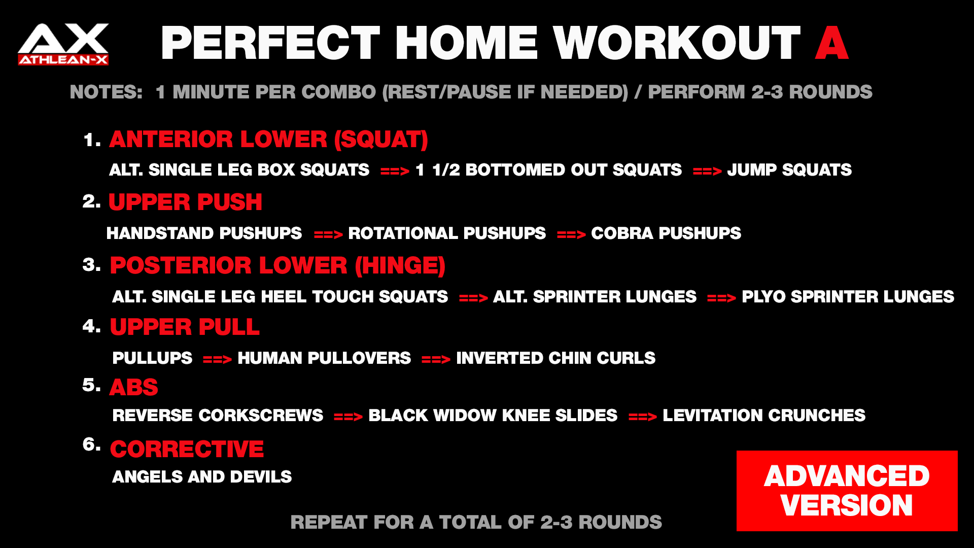 Bodyweight Workout Perfect Home Bodyweight Exercises ATHLEANX
