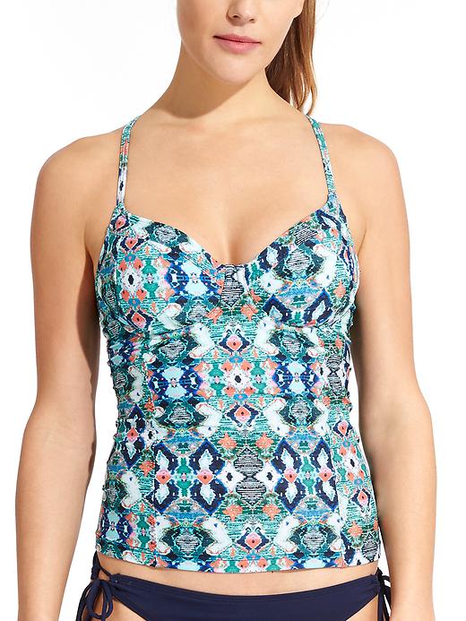 Long Torso Tankini Swimwear Women's TwoPiece Bathing Suits In Tall Sizes