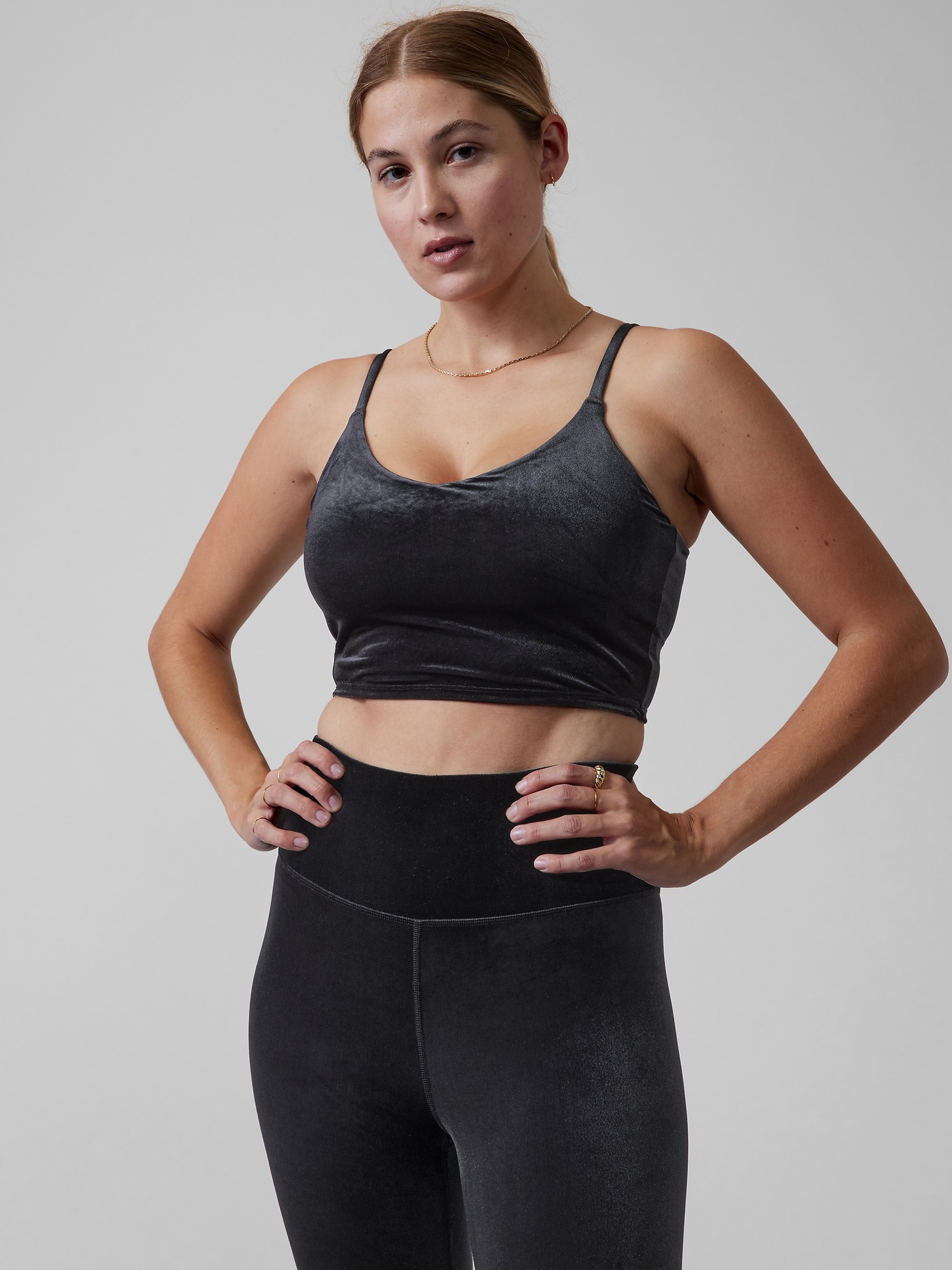 Elation VNeck Velvet Crop DDD+ Athleta