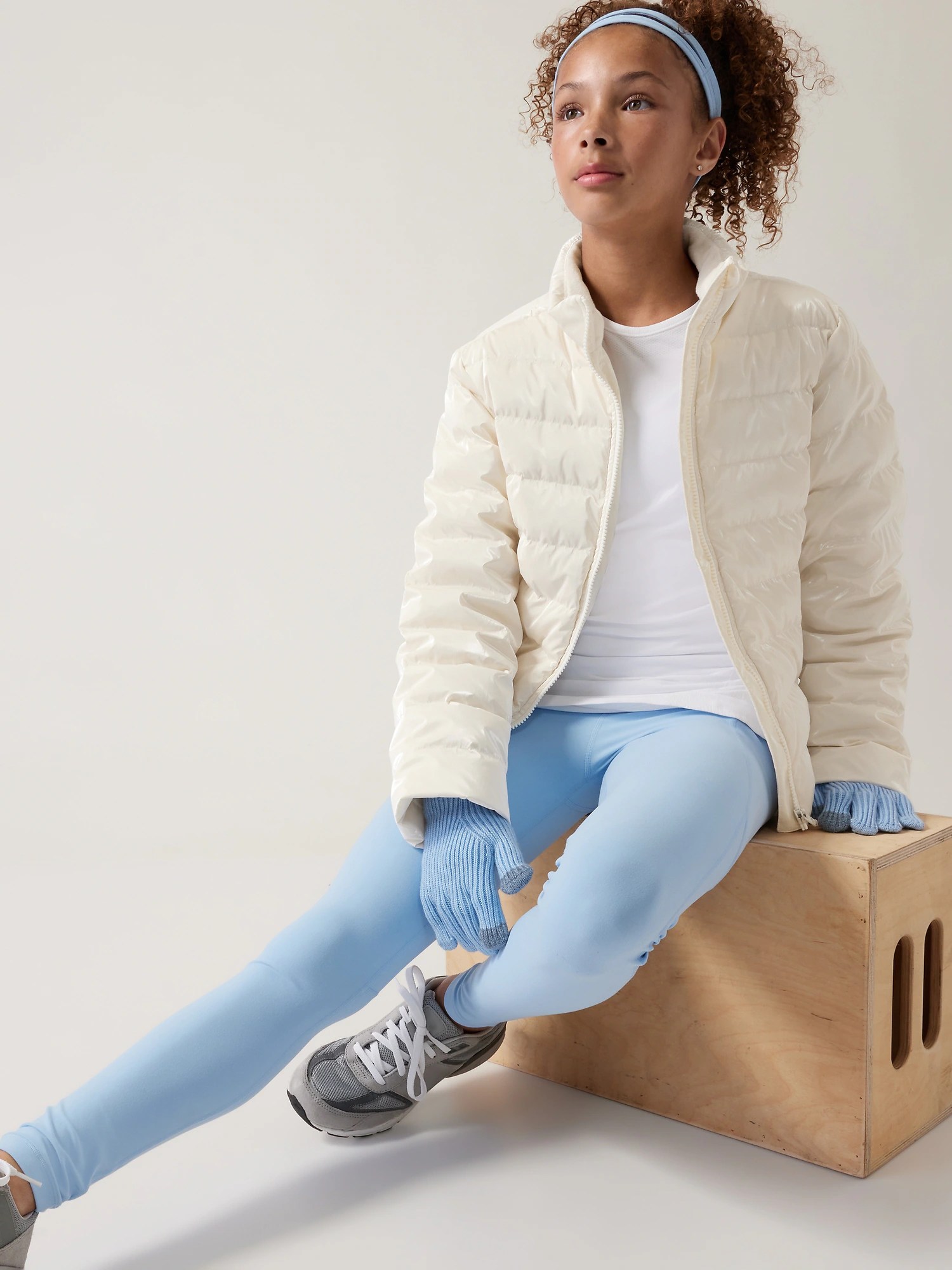 Athleta Girl Cool Days Metallic Down Jacket Athleta