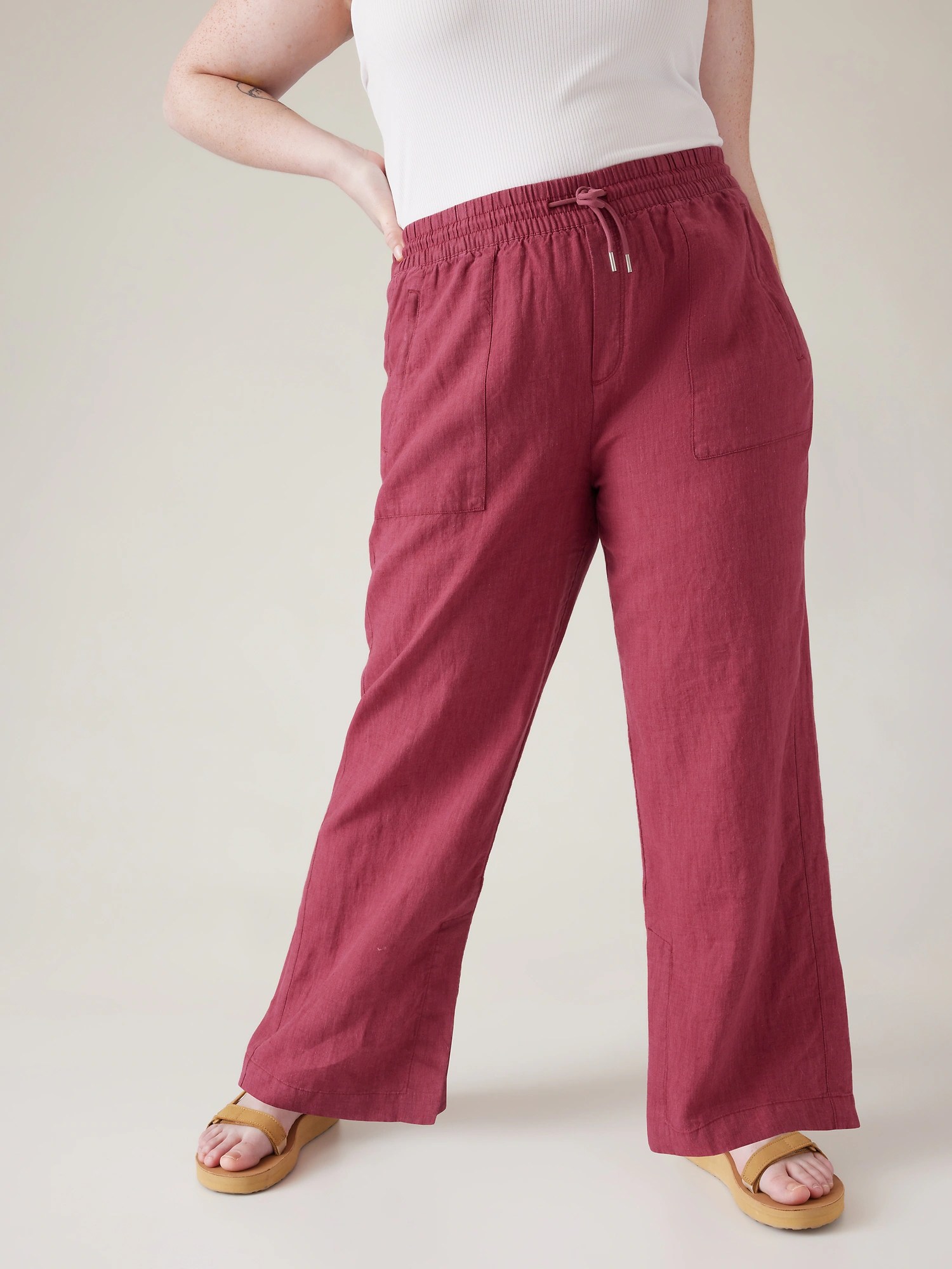 Retreat Linen Wide Leg Pant Athleta