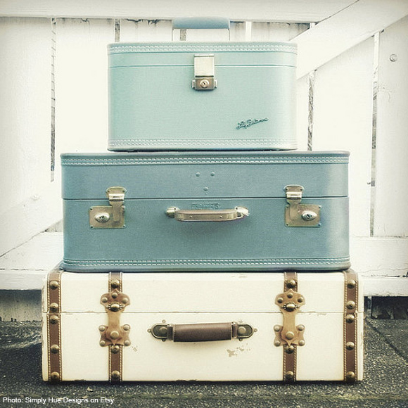 New Uses for Old Things Vintage Suitcases At Home with Kim Vallee