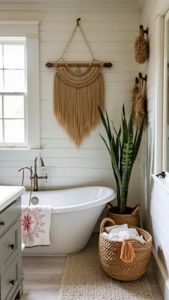 18 Boho Farmhouse Bathroom Ideas for a Unique Makeover