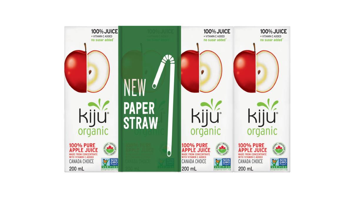 First in Canada Lassonde paper straws and recyclable packaging