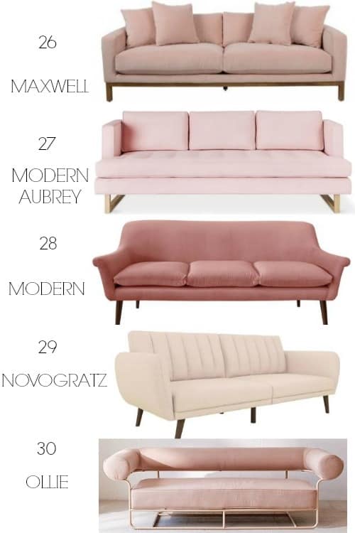 The Ultimate Blush Pink Sofa Roundup at home with Ashley