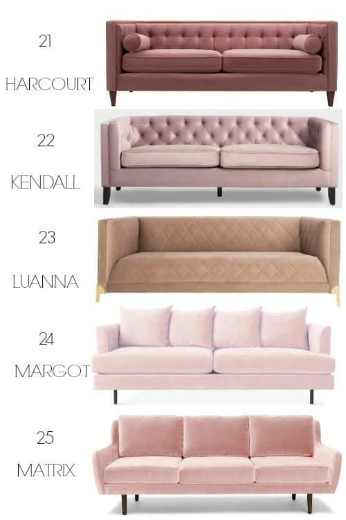 The Ultimate Blush Pink Sofa Roundup at home with Ashley