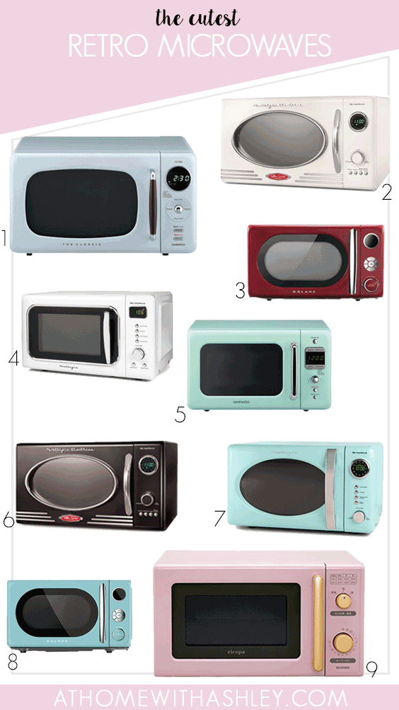 The Cutest Retro Microwaves at home with Ashley