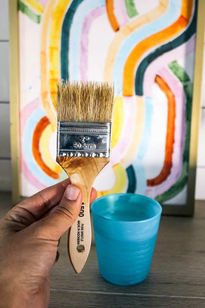 How to Clean Dried Paint Brushes - at home with Ashley