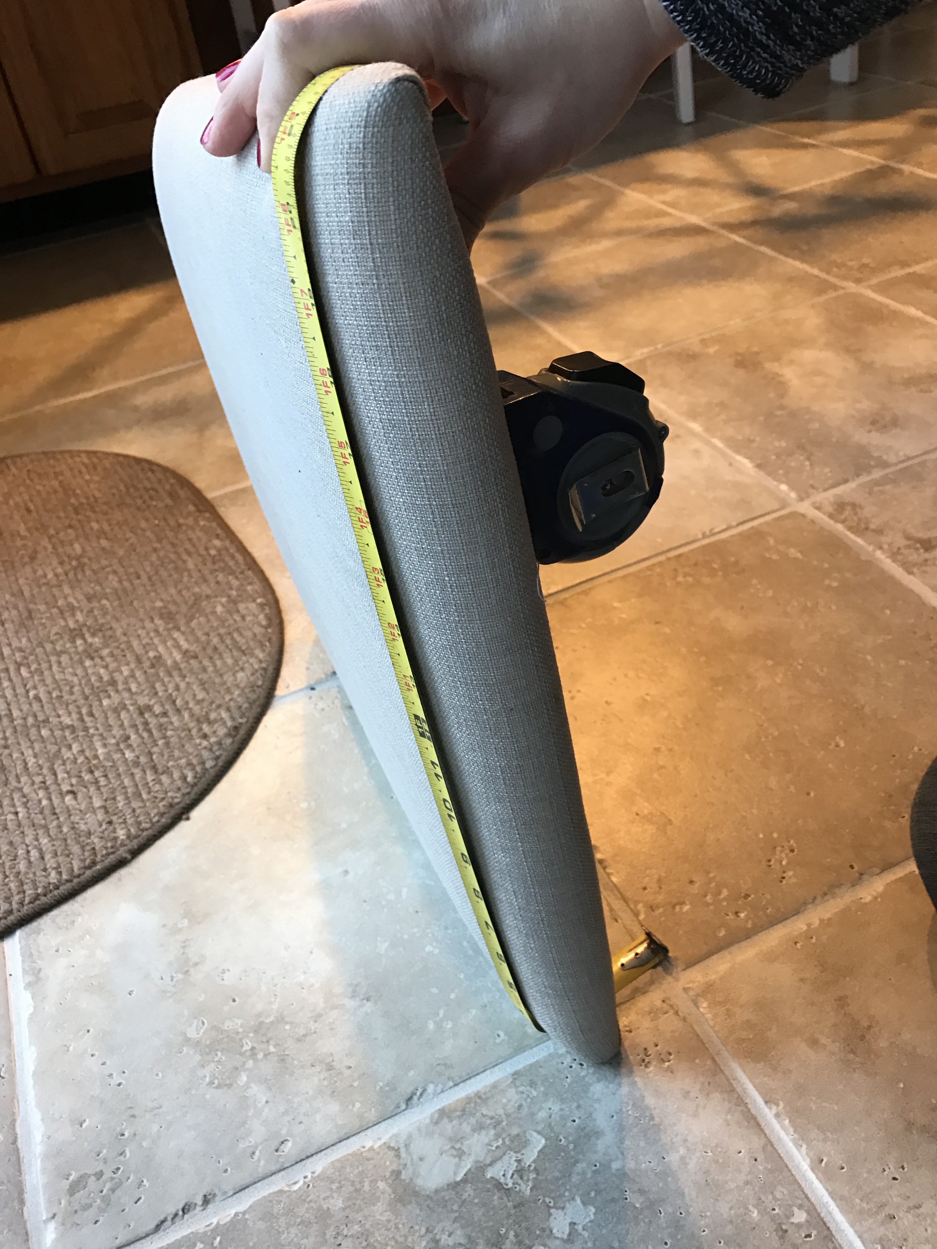 measuring for fabric at Home with Azelie