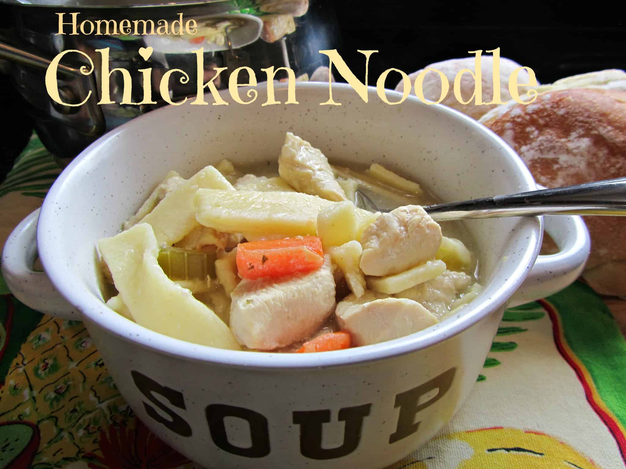 Homemade Chicken Noodle Soup with Semolina Egg Noodles At Home with
