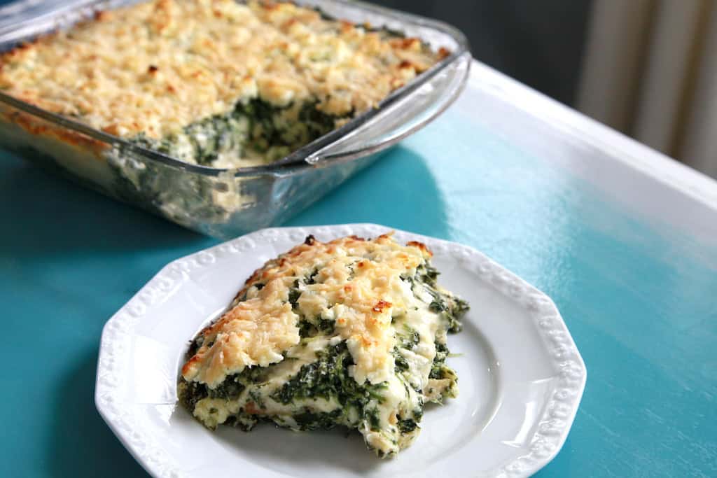 Greek Spinach Kugel gluten free At Home With Shay
