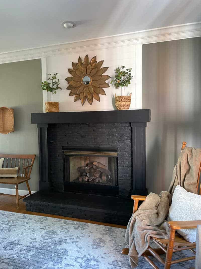 Black Tile Fireplace Surround
