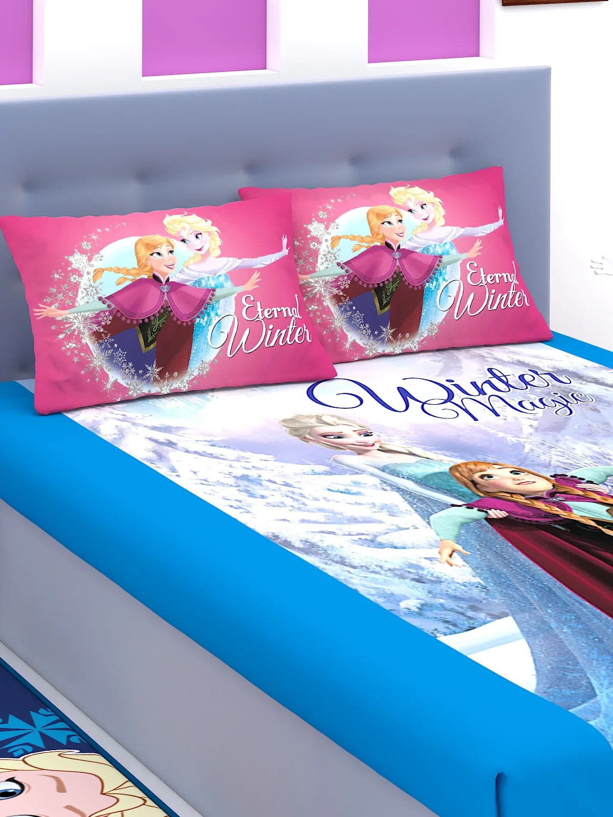 Disney Frozen Winter Magic Cotton Double Bedsheet Set King Size