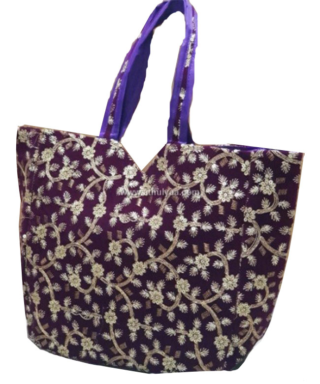 Velvet Embroidery Gift Bag Athulyaa