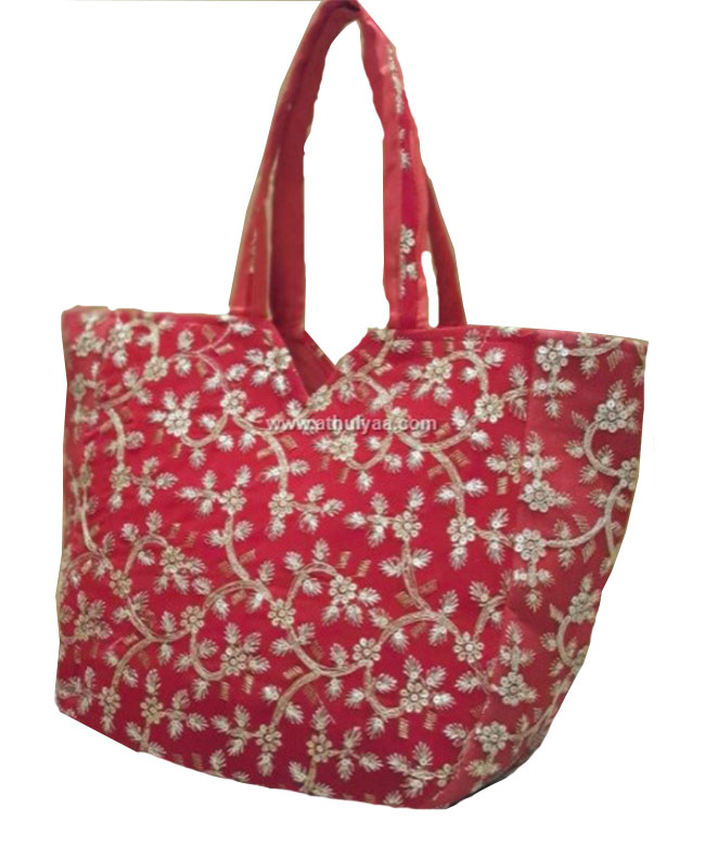 Velvet Embroidery Gift Bag Athulyaa