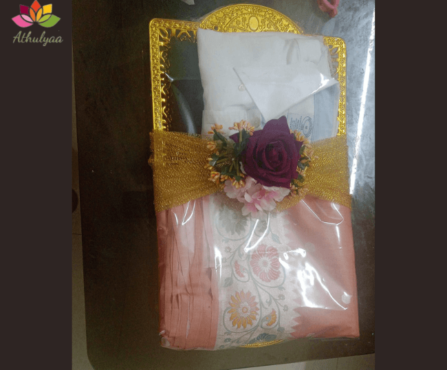 Saree Packing for Wedding Seer Varisai Tray Packing Athulyaa