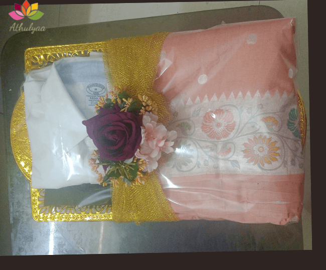 Saree Packing for Wedding Seer Varisai Tray Packing Athulyaa