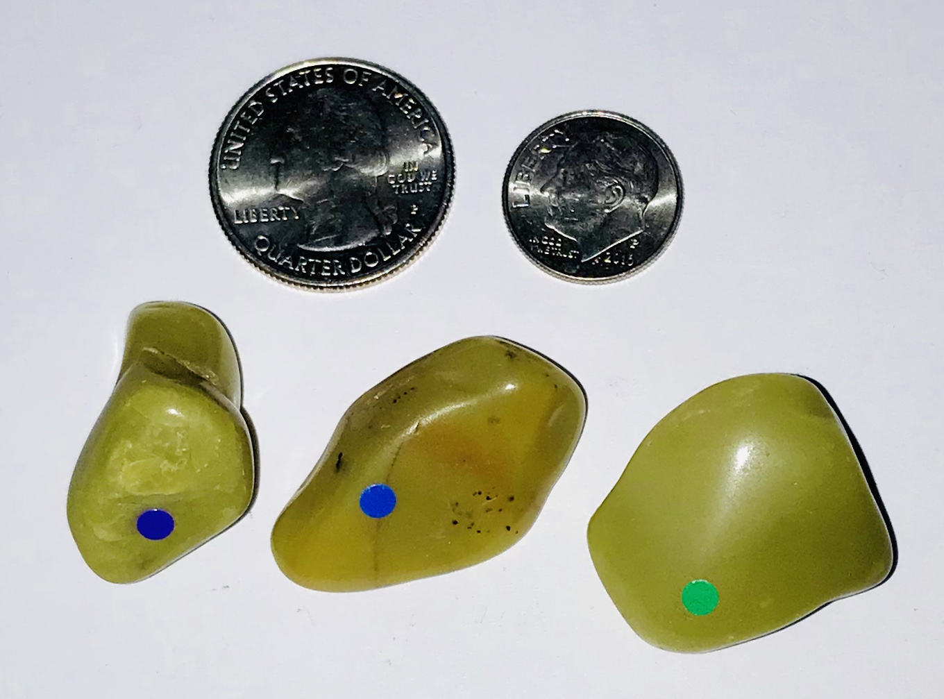 Olive Opal Tumbled Stones A Time for Karma