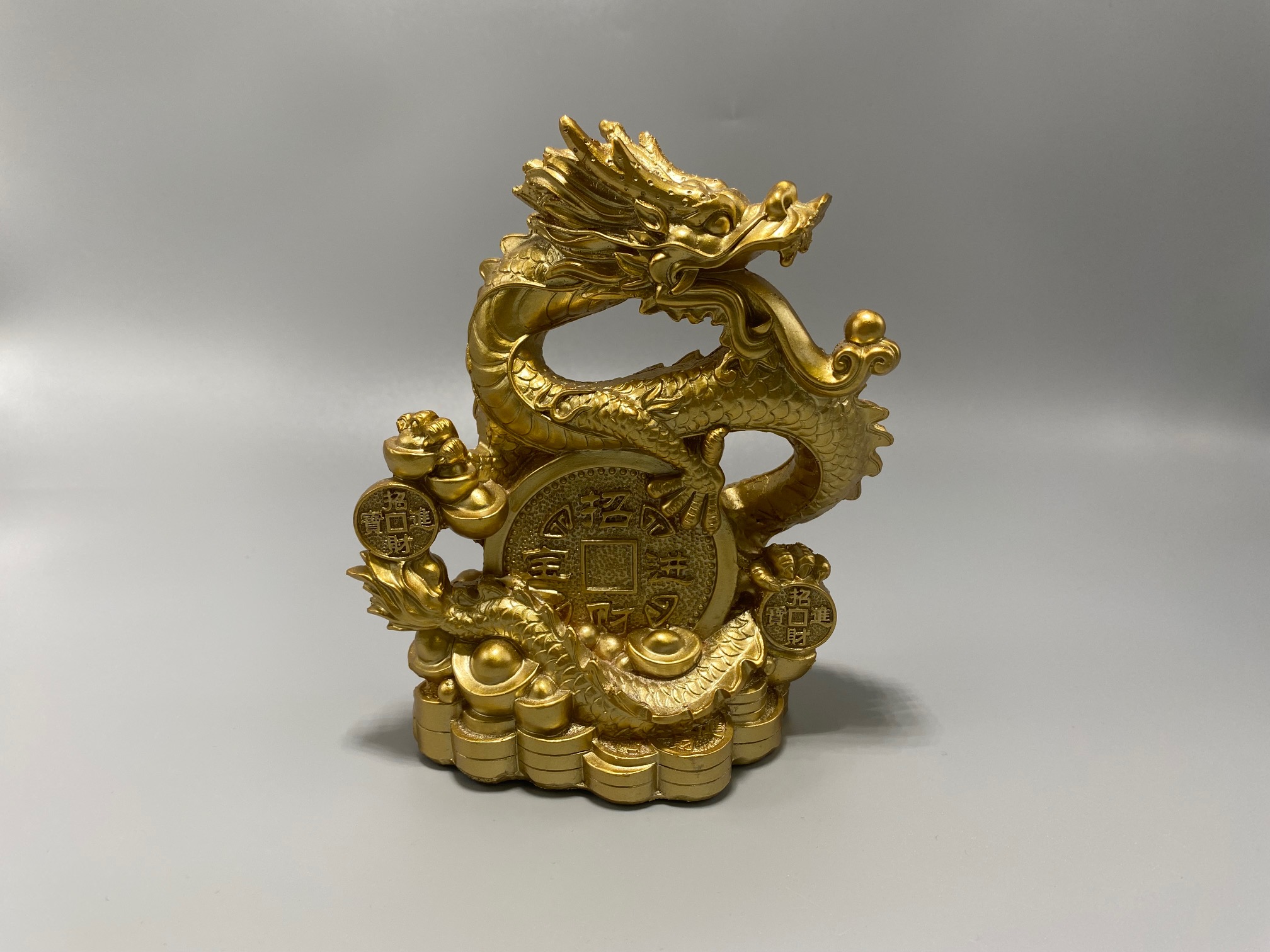 Feng Shui Dragon Statue with Gold Coins A Time for Karma