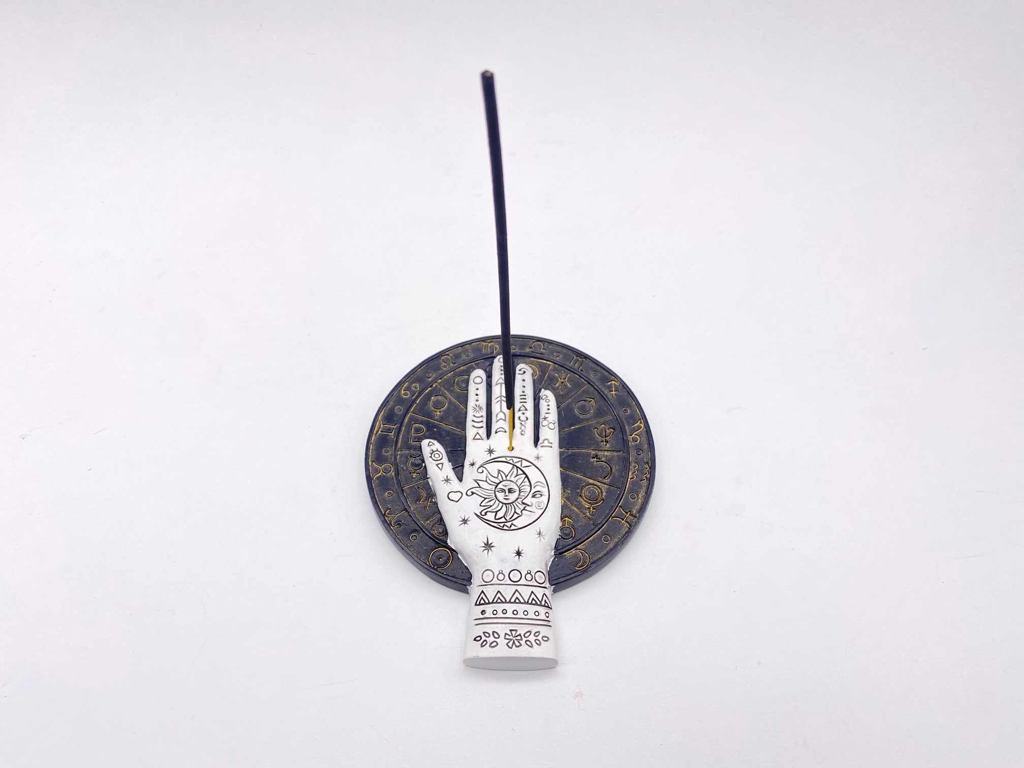 Zodiac Palmistry Incense Burner A Time for Karma