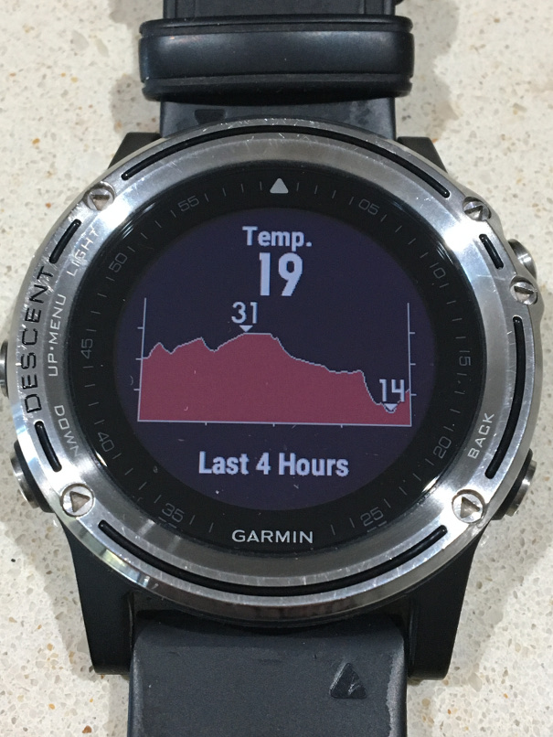 Temperature Dive Mode versus Widget Descent MK1 Wearables Garmin