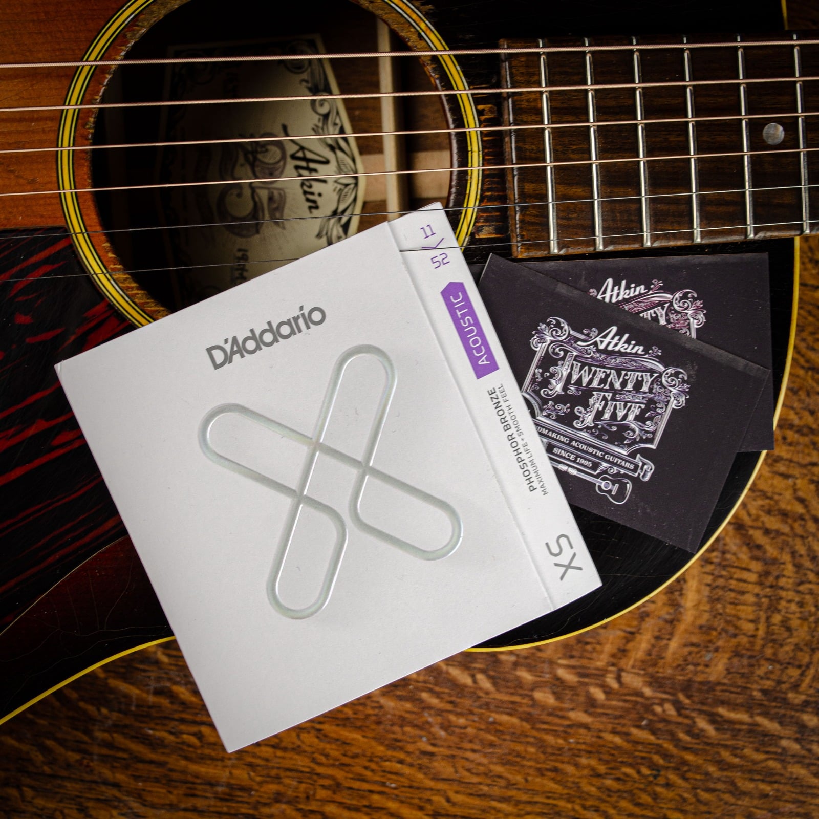 D'Addario acoustic guitar strings Atkin Guitars