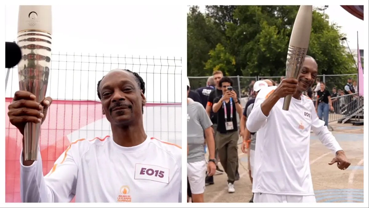 'Torch Looked Like a Lit Blunt' Snoop Makes History as the 'First Person to Cripwalk with the