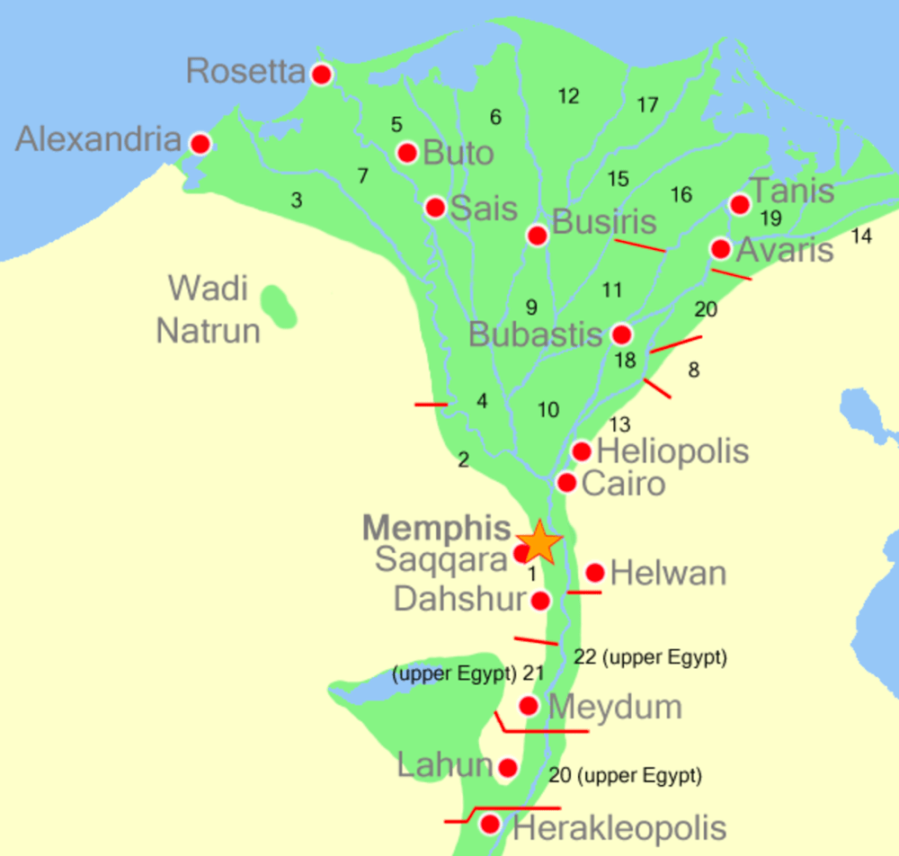 Ancient Egypt Map Avaris Avaris