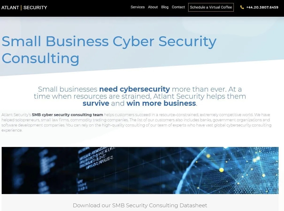 Small Business Cyber Security Consulting Services Atlant
