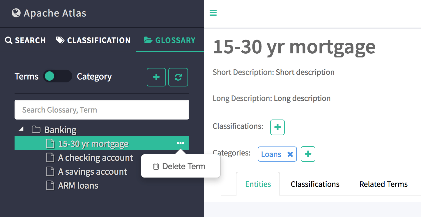 Apache Atlas Glossary