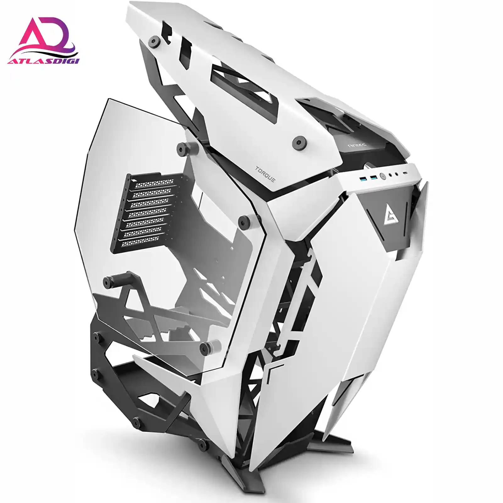 کیس کامپیوتر آنتک مدلAntec Torque White Aluminum Atx Mid Tower Computer