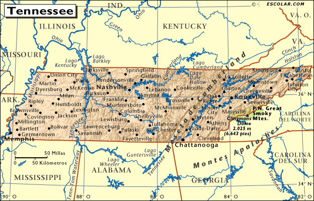 Del Rio Tennessee Map Mapa de Tennessee World Map, Weltkarte, Peta Dunia, Mapa del mundo