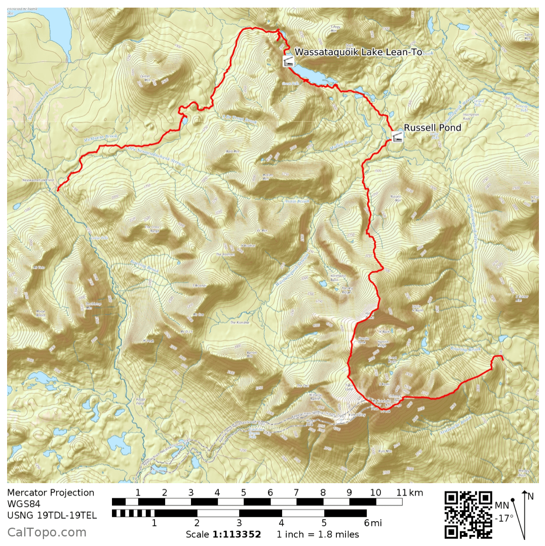 Baxter State Park Map Color 2018