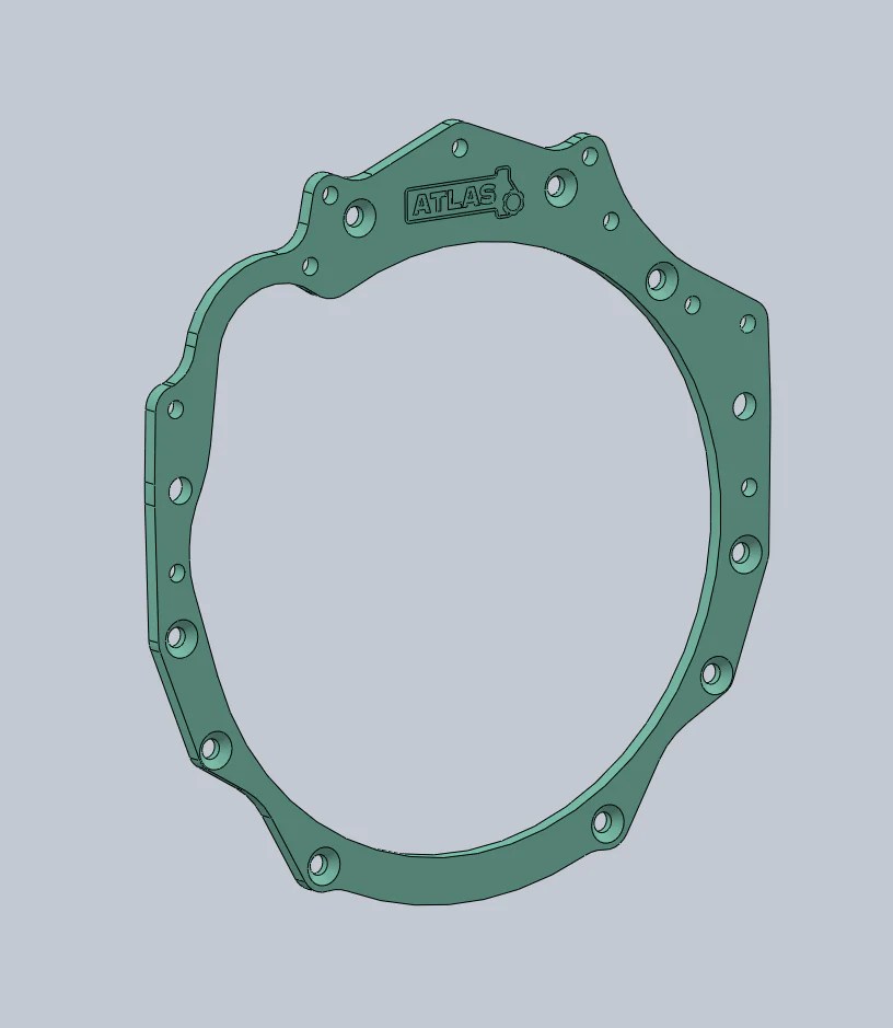 IN PROTOTYPE PRODUCTION Atlas to SBC, LS and BOP Bellhousing Adapter