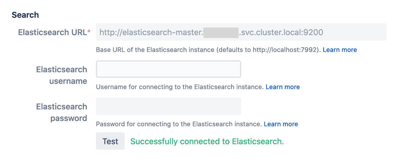Elasticsearch Atlassian DC Helm Charts