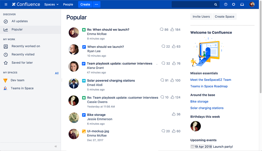 A new look and timesaving features with Confluence 6.7 Work Life by