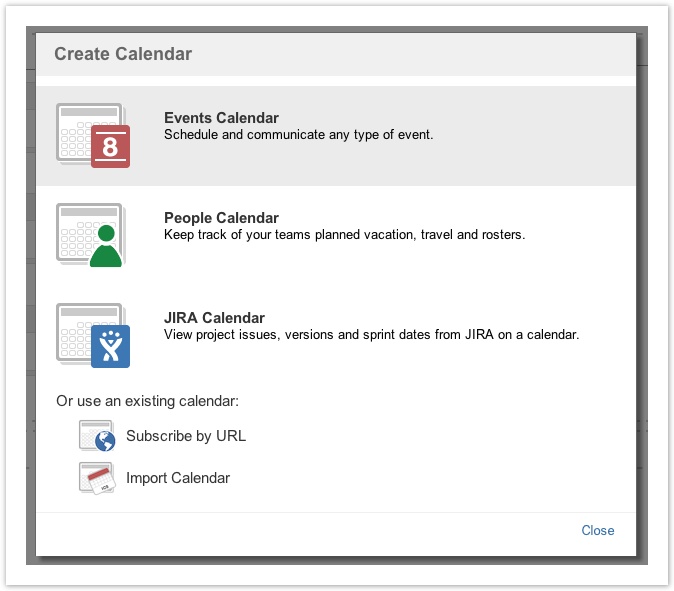 Team Calendars 2.4 Create Calendars from the Confluence Editor