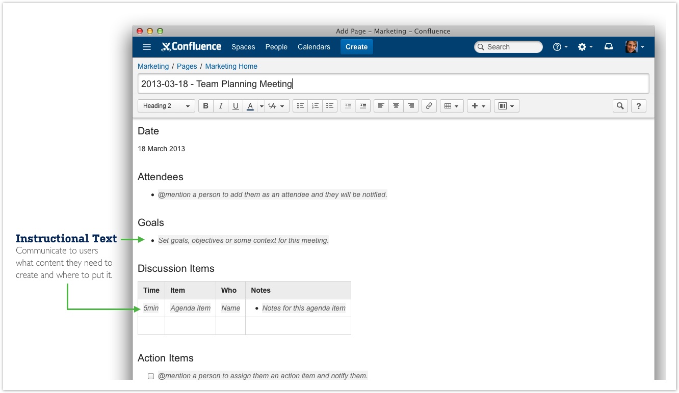 3 tips for creating page templates in Confluence