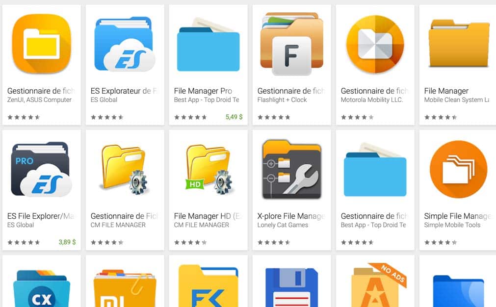 Meilleures applications de gestion de fichiers pour Android