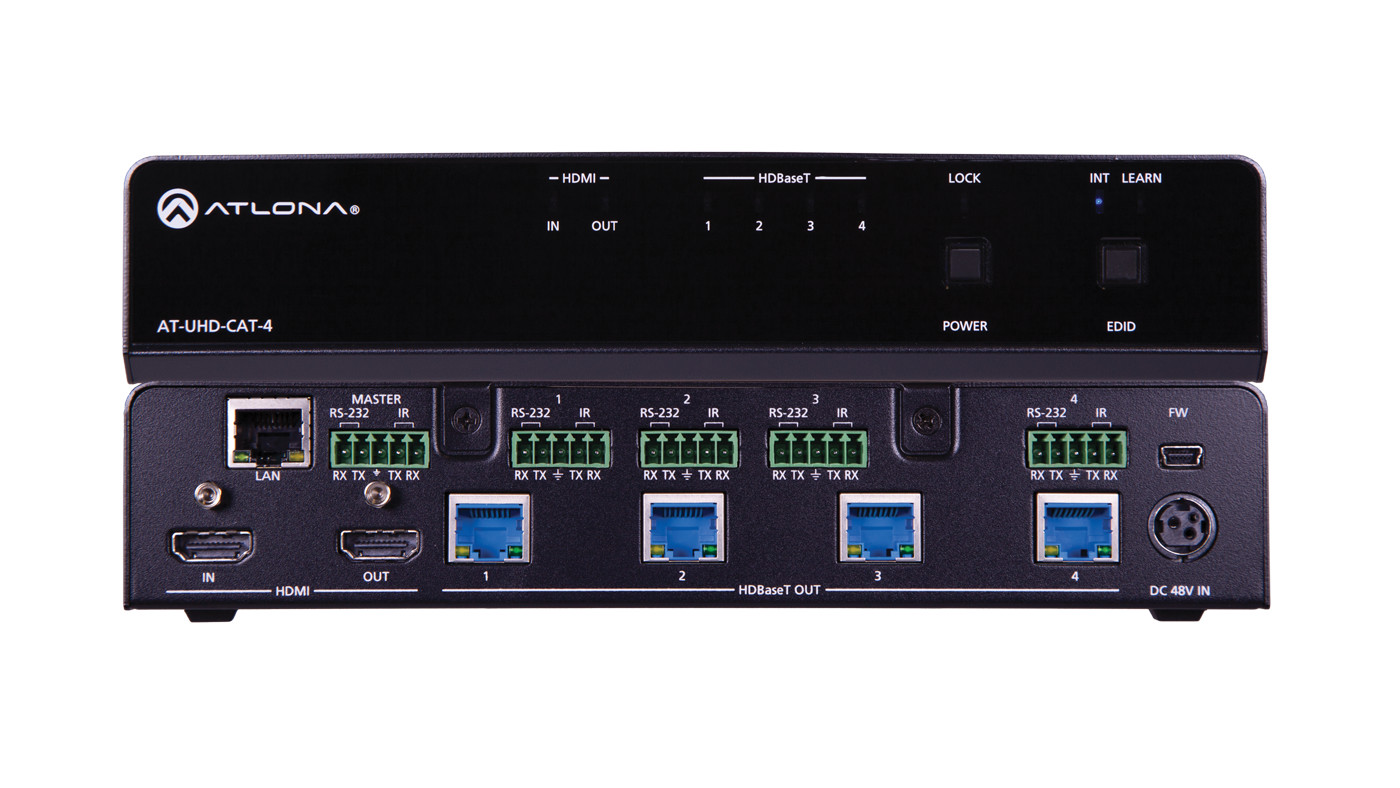 4K/UHD FourOutput HDMI to HDBaseT Distribution Amplifier