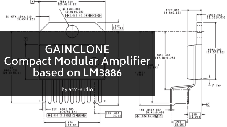 Gainclone Compact Modular Amplifier based on LM3886