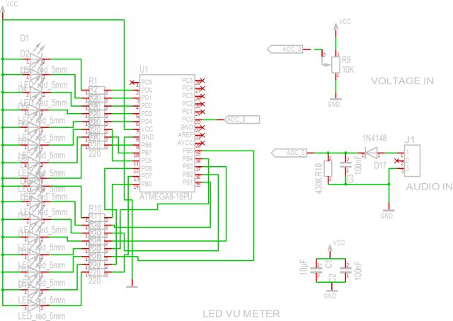 Led Vu Meter Atmega32 Avr