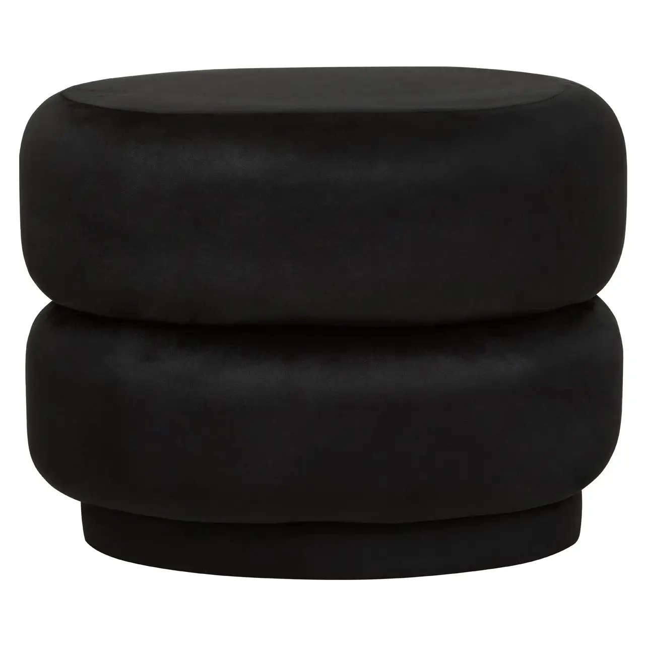 Black Velvet Footstool