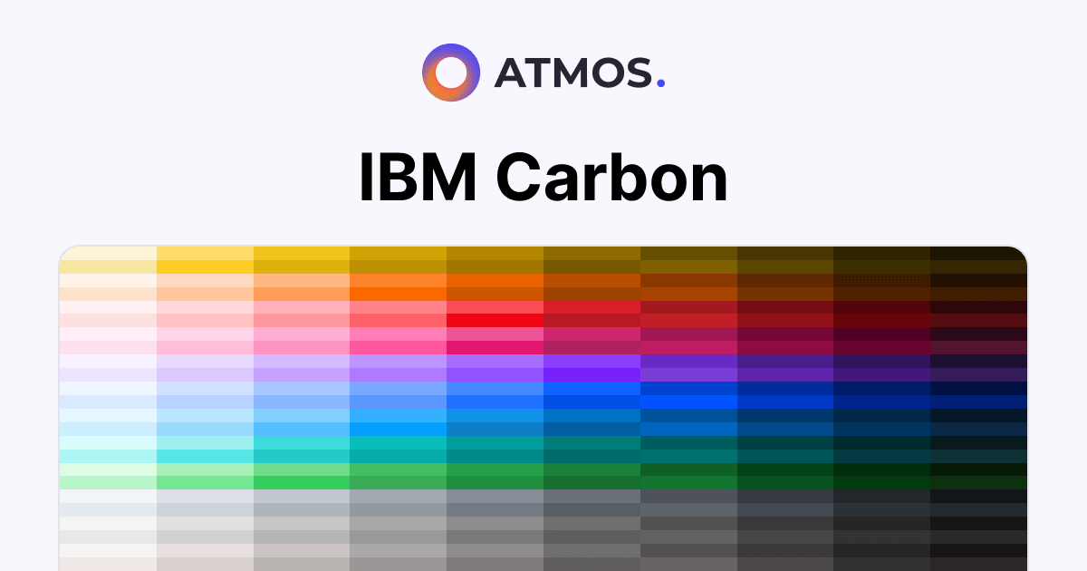 IBM Carbon palette template Atmos