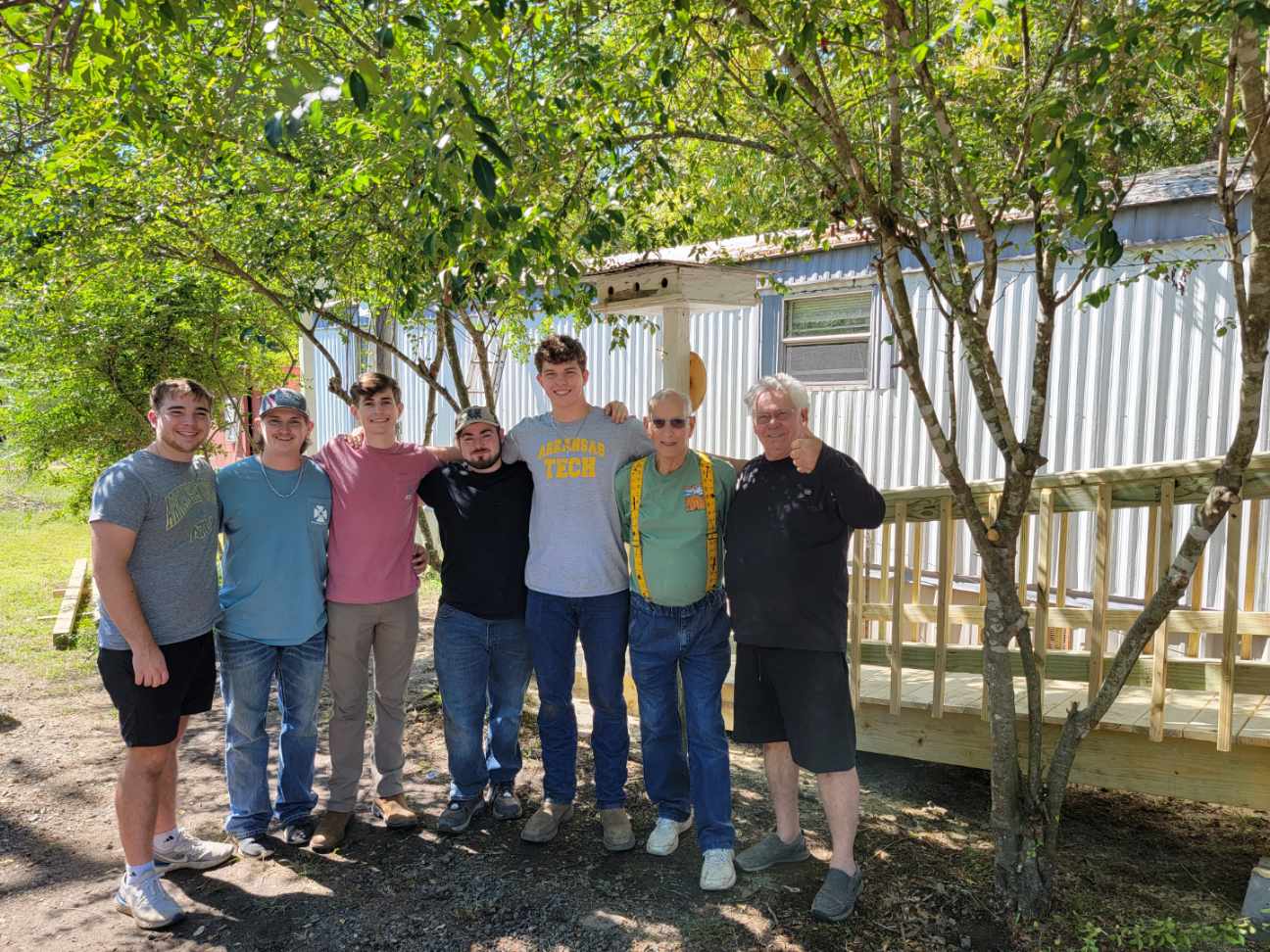 Kappa Nu Builds Wheelchair Ramp With Habitat For Humanity • Alpha Tau